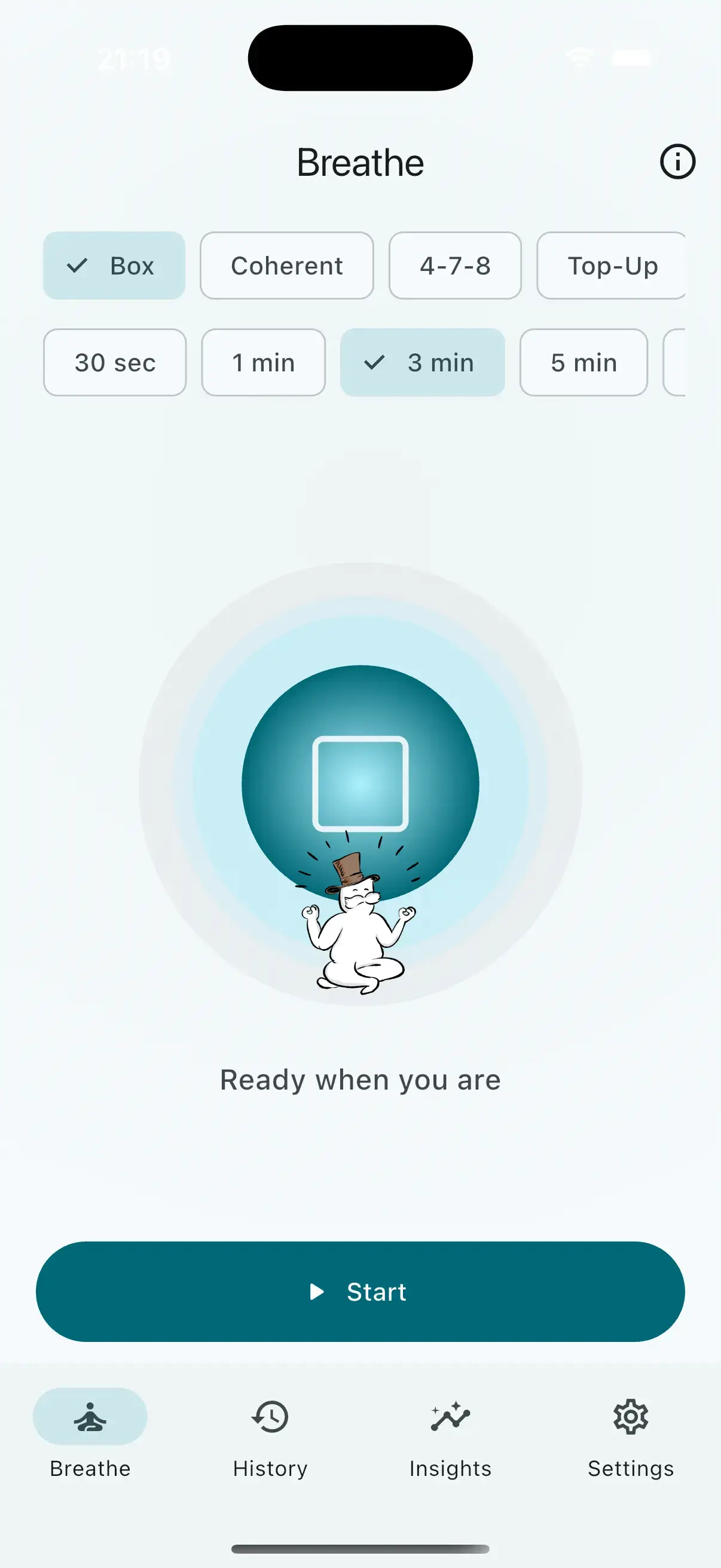 Mr. Anxiety app screenshot